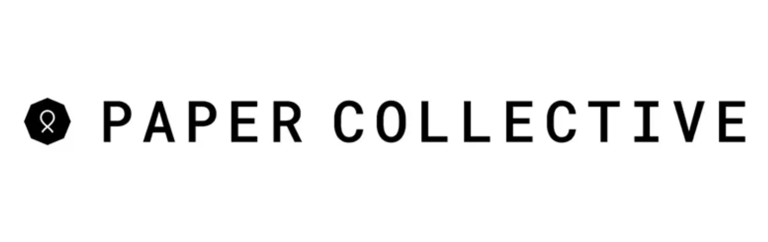 Logo of Paper Collective with a black text on a white background