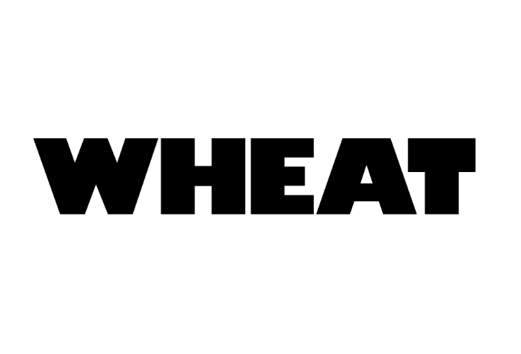 Black 'WHEAT' text on a white background
